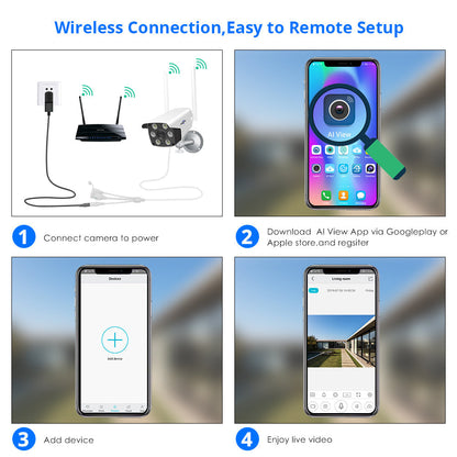 Skorter | Outdoor Wireless WiFi Security Camera CCTV Waterproof IR Camera