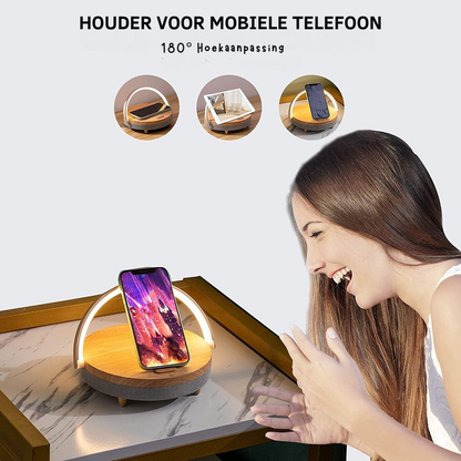 Skorter | 3-in-1 LED Lamp, Bluetooth Speaker & Wireless Charger | Smart Desk Light