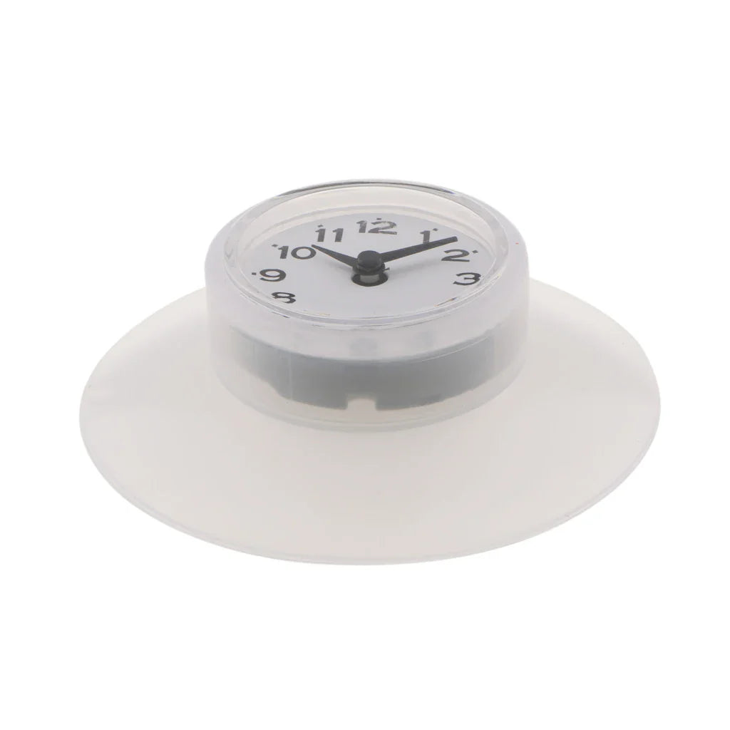 Skorter | WaterProofClock - Mini Waterproof Clock with Suction Cup for Bathroom and Kitchen