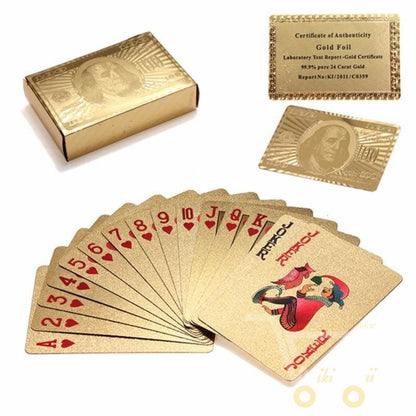 Skorter | 24K Gold Plated Playing Card with Wooden Box