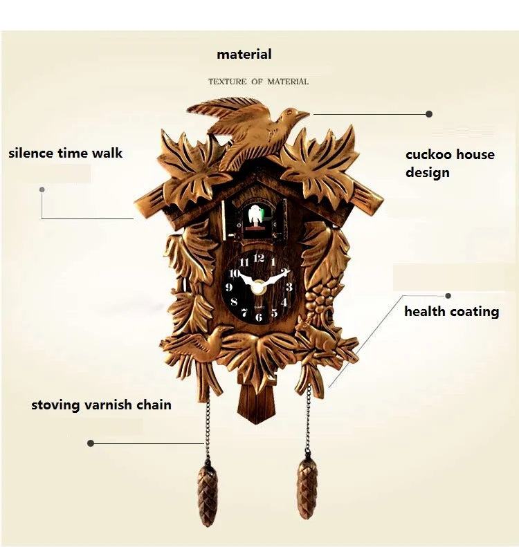Skorter | BirdTime - Classic Kitchen Clock with Sound and Decorative Design