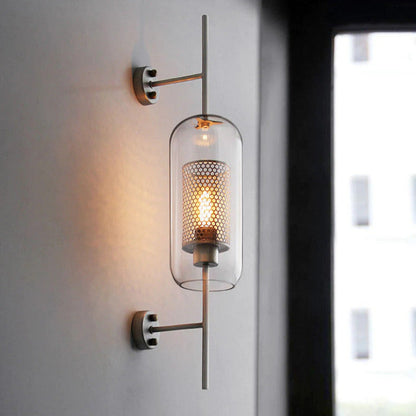 Thatcher - Modern Honeycomb Brass & Glass Wall Sconce
