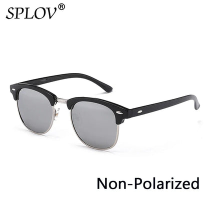 Skorter | Semi Rimless Polarized Sunglasses Unisex Designer Half Frame Eyewear