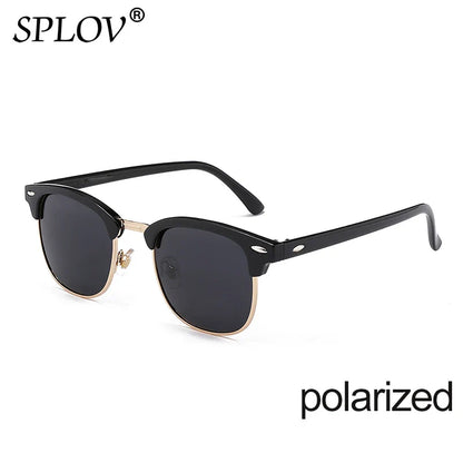 Skorter | Semi Rimless Polarized Sunglasses Unisex Designer Half Frame Eyewear