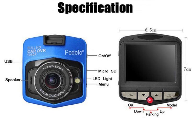 Skorter | Dash Cam Full HD 1080P + 16GB Card