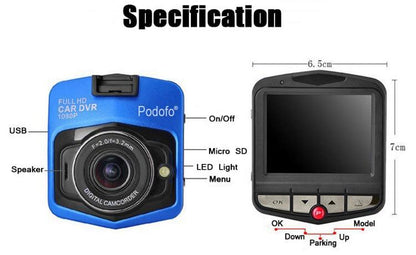 Skorter | Dash Cam Full HD 1080P + 16GB Card