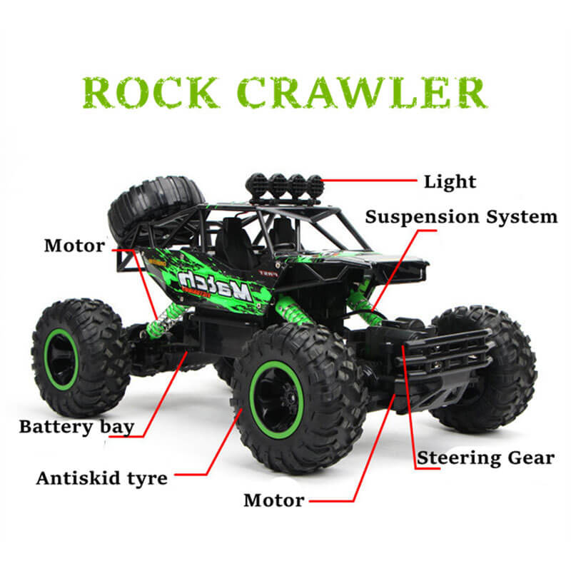 Skorter | Remote-Controlled Car, 4x4, Monster Truck, Rock Crawler, 2.4 G, Offroad Climbing Car