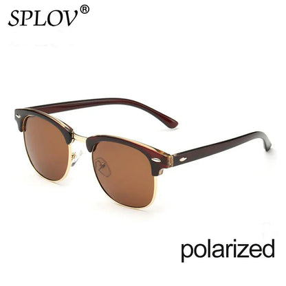 Skorter | Semi Rimless Polarized Sunglasses Unisex Designer Half Frame Eyewear