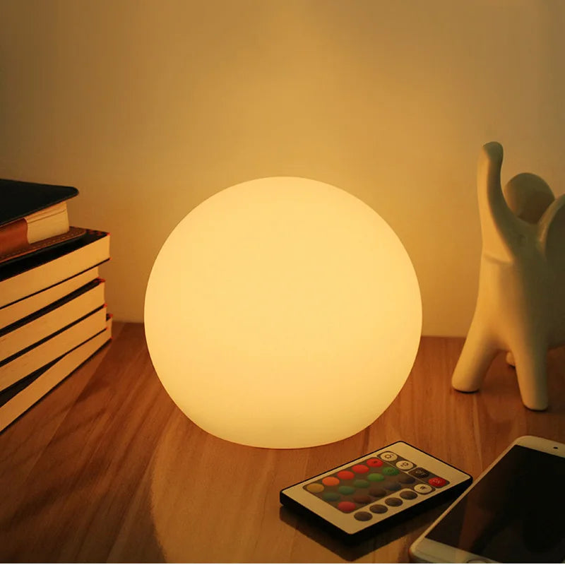 Skorter | GlowOrb – Wireless LED Colour-Changing Table Lamp with Remote & USB Rechargeable
