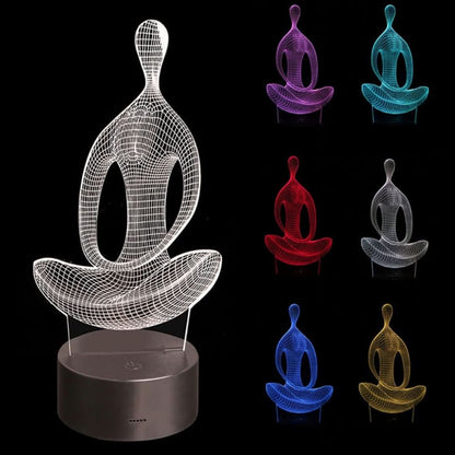 Skorter | Yoga Meditation 3d Led Lamp