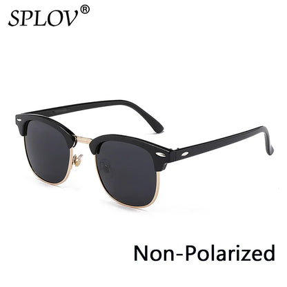 Skorter | Semi Rimless Polarized Sunglasses Unisex Designer Half Frame Eyewear