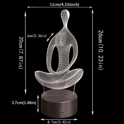 Skorter | Yoga Meditation 3d Led Lamp