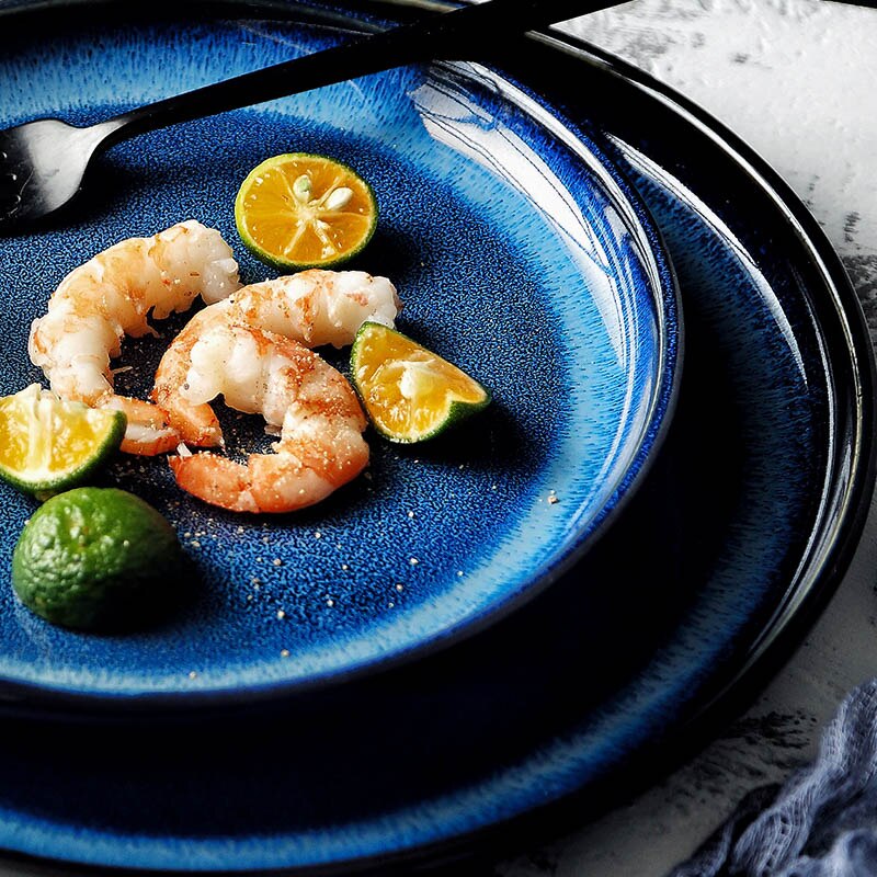Skorter | Deep Blue "Oceano" Dinner Plates