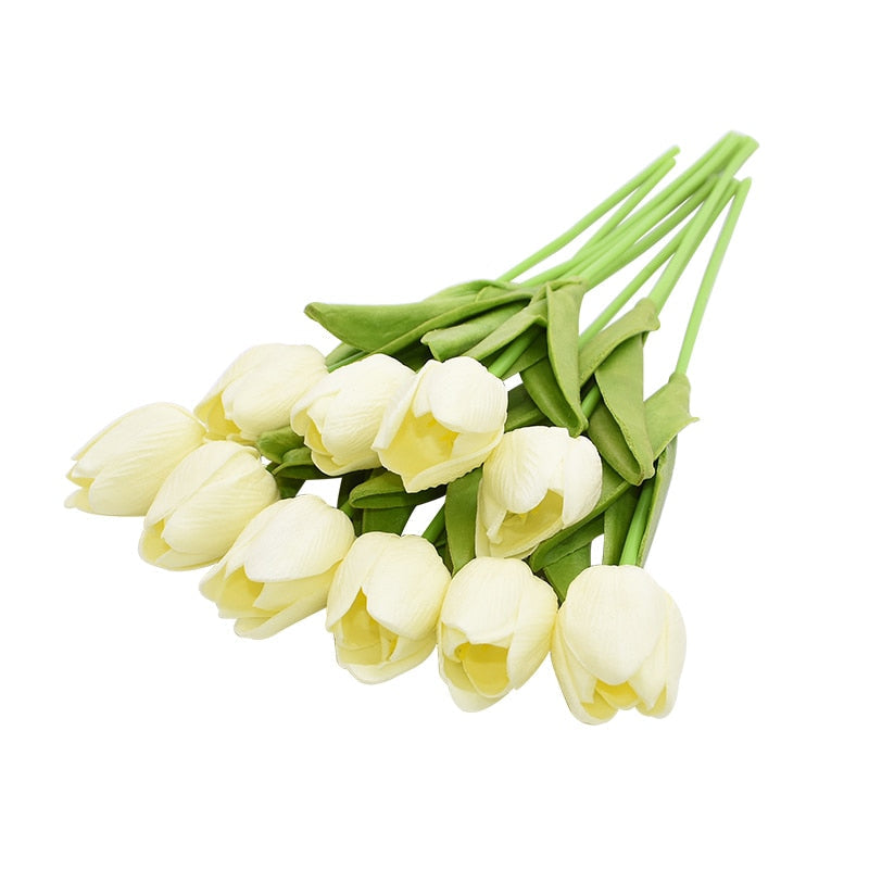 Skorter | Artificial Flower Bouquet with Tulips, Decoration (10 Pieces)