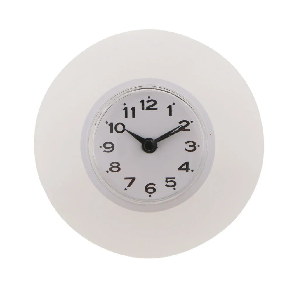 Skorter | WaterProofClock - Mini Waterproof Clock with Suction Cup for Bathroom and Kitchen