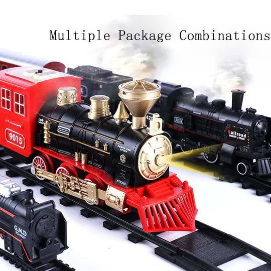 Skorter | Deluxe 39-Piece HO Scale Model Train Set with Real Smoke, Lights & Oval Track