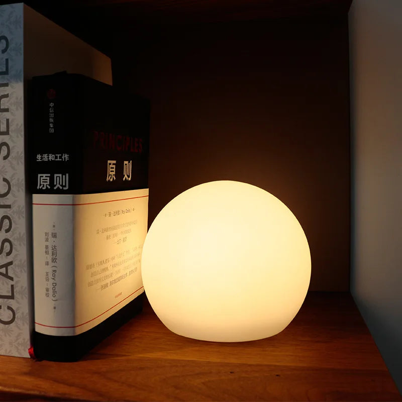 Skorter | GlowOrb – Wireless LED Colour-Changing Table Lamp with Remote & USB Rechargeable