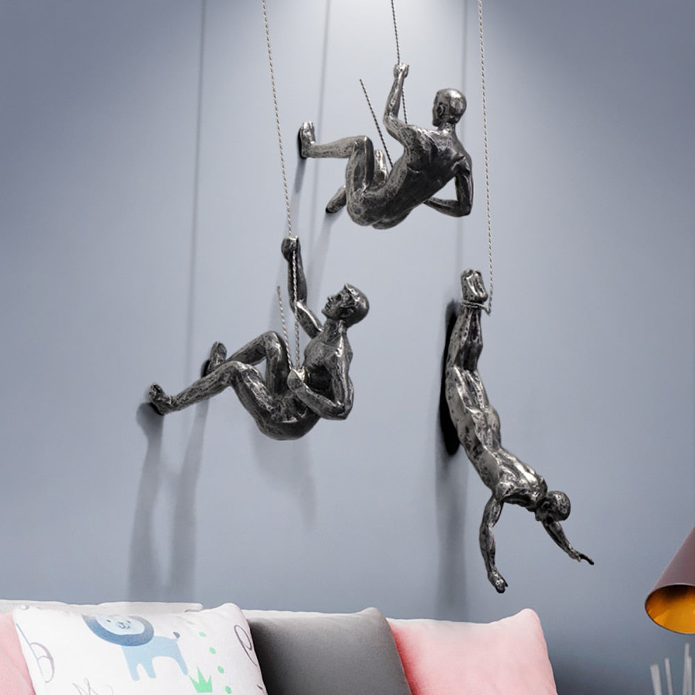 Skorter | CraftedClimb Climbing Figures Wall Decoration – Inspiring Wall Art of Resin and Iron