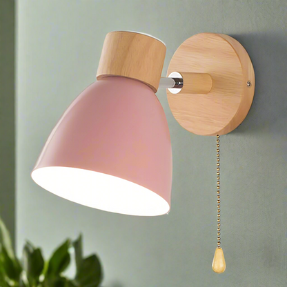 Skorter | Modern Scandinavian pendant lamp in wood with switch