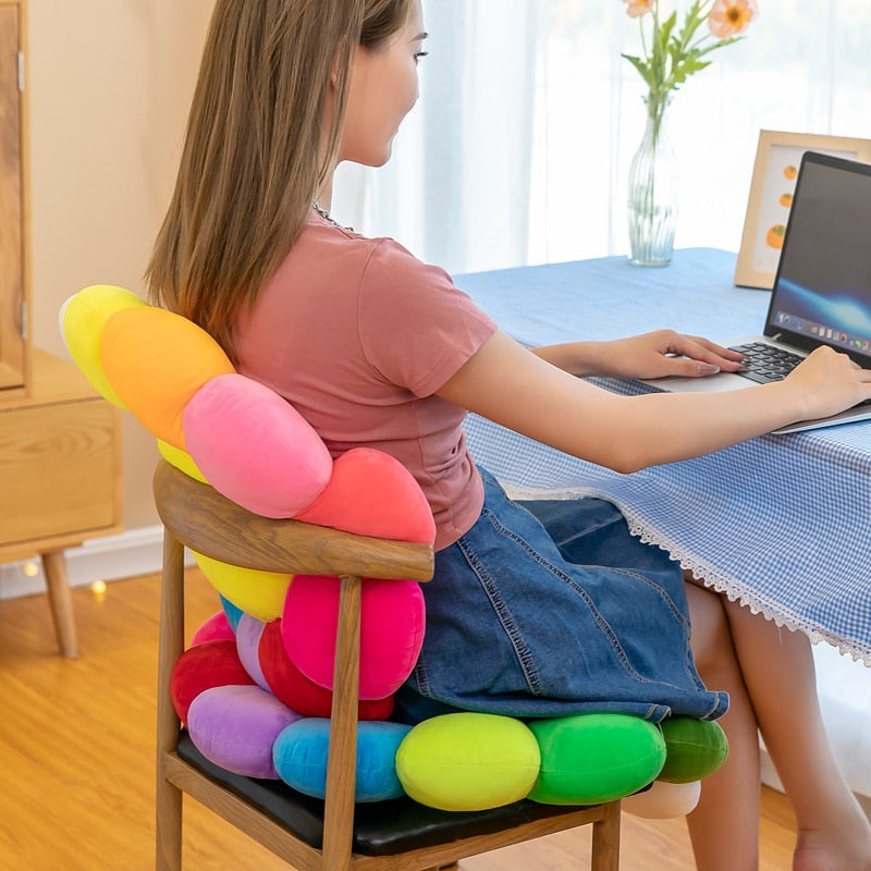 Skorter | Colorful Sunflower Plush Comfort Seat Cushion