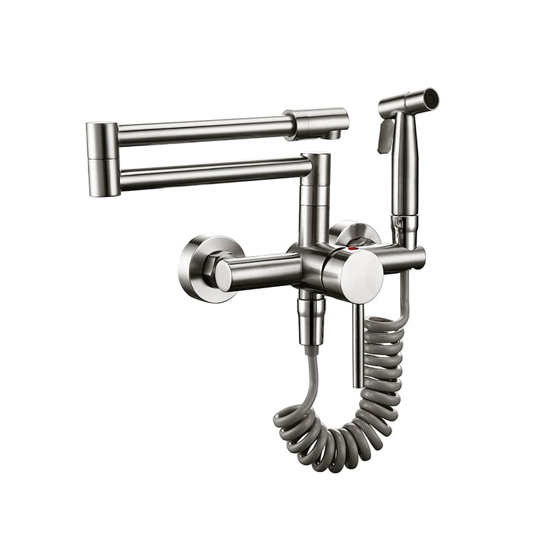 Skorter | Flexible Kitchen Tap with Pull-Out Spray – Stainless Steel Design