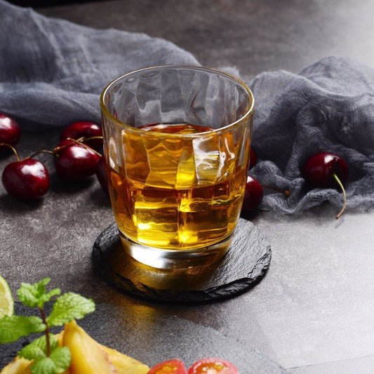 Skorter | 16 PCS Round Natural Slate Coasters and Placements