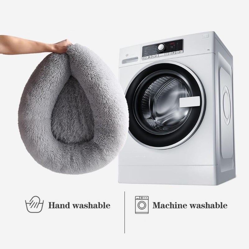 Skorter | Beef Plush Calming Donut Dog Bed for Small to Large Dogs