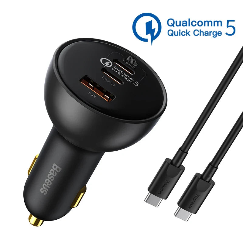 Skorter | 160W Car Charger  QC 5.0 Fast PD3.0 Charging USB Type C