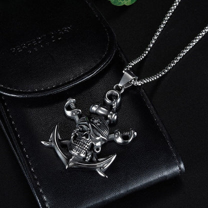 Skorter | Anchor With Double Swords Necklace