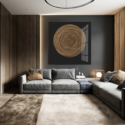 Skorter | Abstract Nordic Golden Canvas