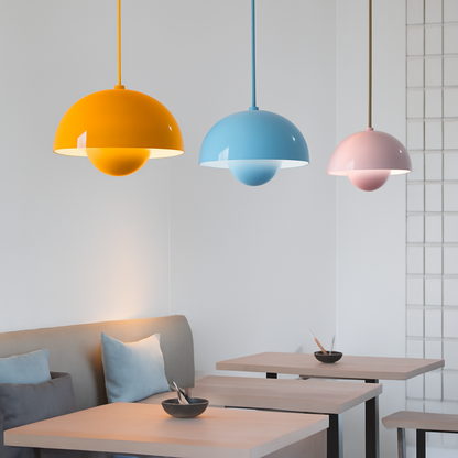Skorter | Half-Circle Colourful Chandelier – Modern Scandinavian Ceiling Light for Dining, Living & Office