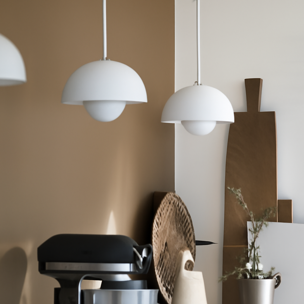 Skorter | Half-Circle Colourful Chandelier – Modern Scandinavian Ceiling Light for Dining, Living & Office