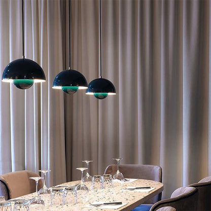 Skorter | Half-Circle Colourful Chandelier – Modern Scandinavian Ceiling Light for Dining, Living & Office