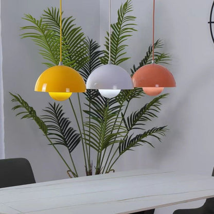 Skorter | Half-Circle Colourful Chandelier – Modern Scandinavian Ceiling Light for Dining, Living & Office
