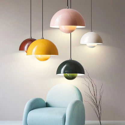 Skorter | Half-Circle Colourful Chandelier – Modern Scandinavian Ceiling Light for Dining, Living & Office