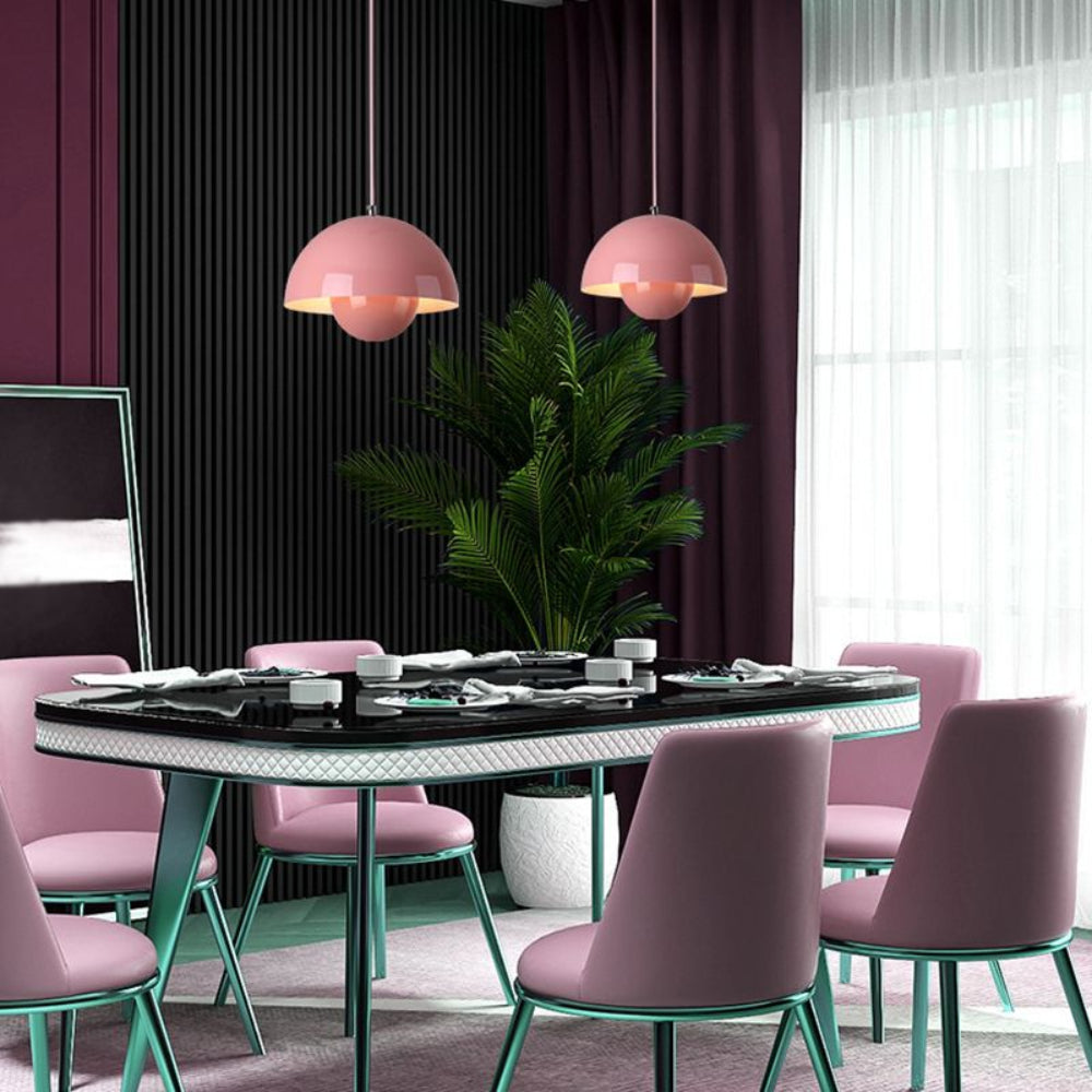 Skorter | Half-Circle Colourful Chandelier – Modern Scandinavian Ceiling Light for Dining, Living & Office