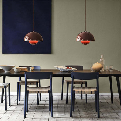 Skorter | Half-Circle Colourful Chandelier – Modern Scandinavian Ceiling Light for Dining, Living & Office