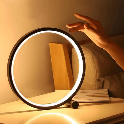 Skorter | Dimmable LED Touch Round Table Lamp for Creative Spaces