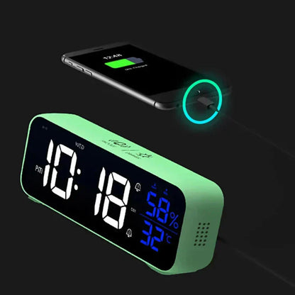 Skorter | Harmonix – Smart LED Alarm Clock with Music, Temperature Display & Voice Control