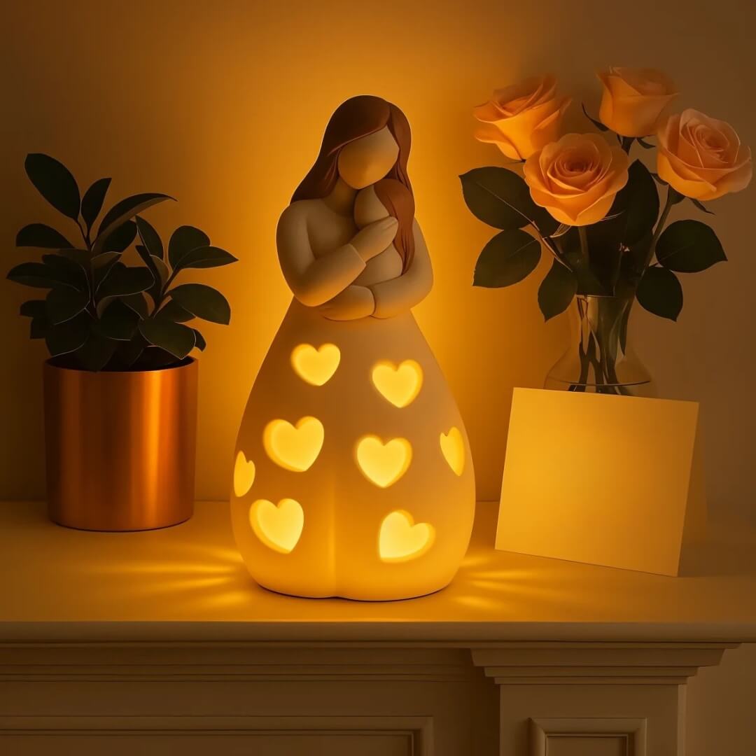 Skorter | Heart of Mum Ambient Lamp – Warm LED Light for Home & Gift Decor