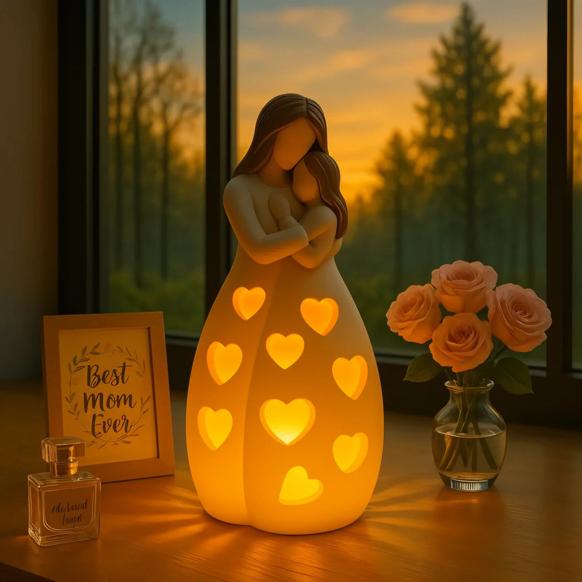Skorter | Heart of Mum Ambient Lamp – Warm LED Light for Home & Gift Decor