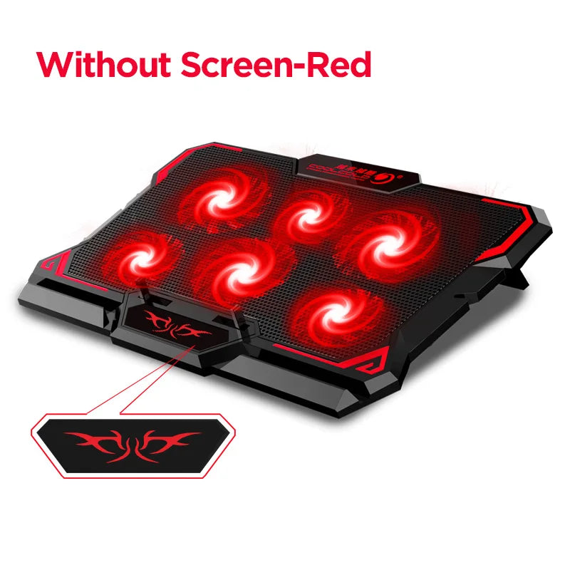 Skorter | 17-Inch Gaming Laptop Cooler with LED - 6 Fans