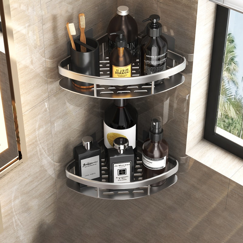 Skorter | Bathroom shelves corner shelf without drilling shower shelf holder