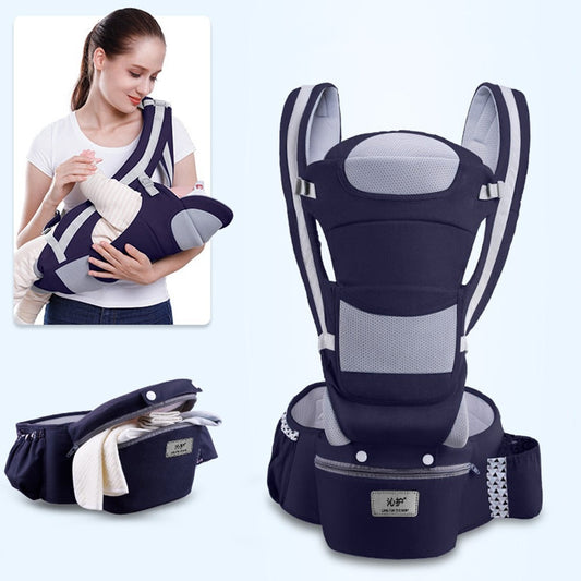 Skorter | 3-in-1 Ergonomic Baby Carrier with Storage Pouch – Soft Cotton Newborn to Toddler Carrier