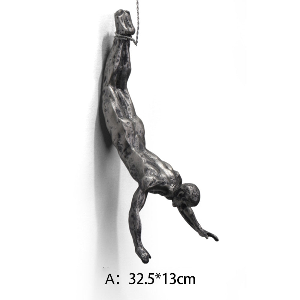 Skorter | CraftedClimb Climbing Figures Wall Decoration – Inspiring Wall Art of Resin and Iron