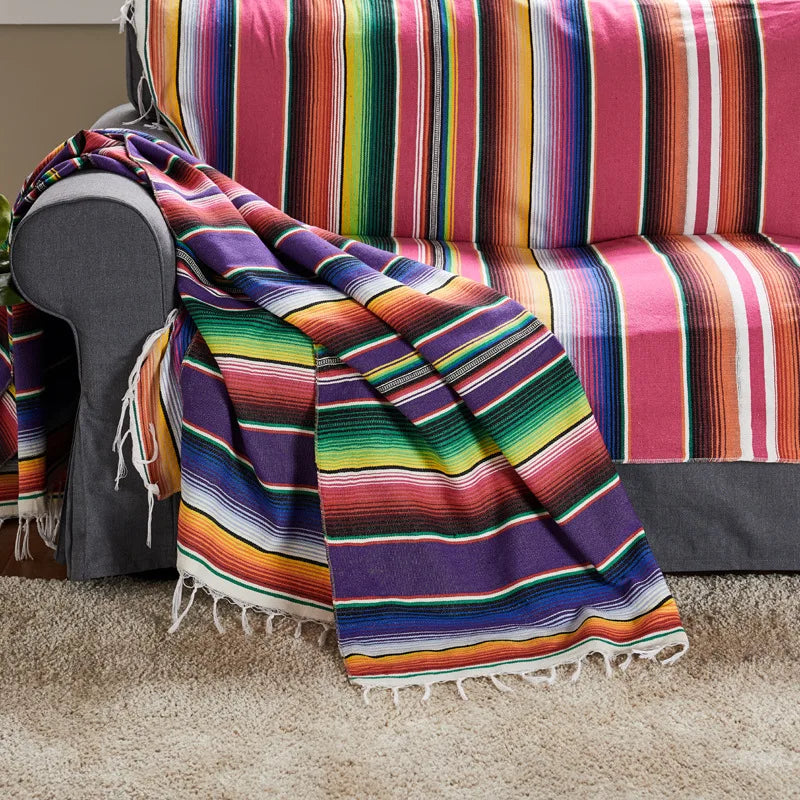 Skorter | Boho Vibrant Mexican Serape Blanket