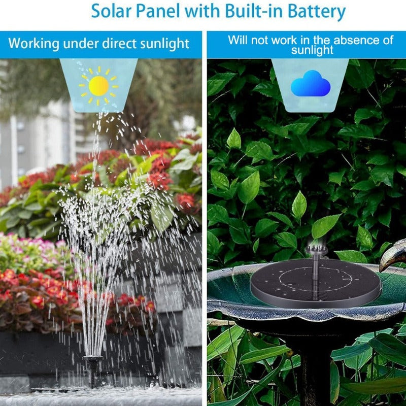 Skorter | SolarSpring Vital Solar Fountain | Floating Pond Pump | Garden Decoration | Solar Water Feature for Outdoors