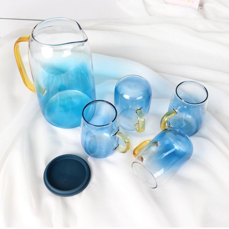 Skorter | Blue Ombre Glass Jug Set