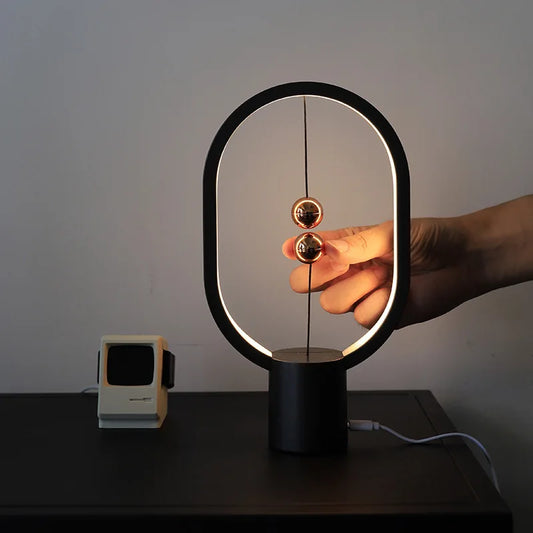 Skorter | USB-powered mini balance lamp with LED – Unique magnetic touch dimming design, warm white light, modern home decor
