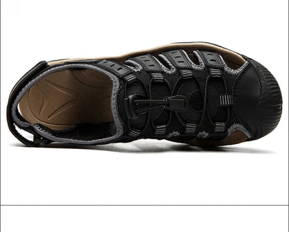 Skorter | Summer Men's Outdoor Sandals Beach Shoes Genuine Leather Trekking Hiking